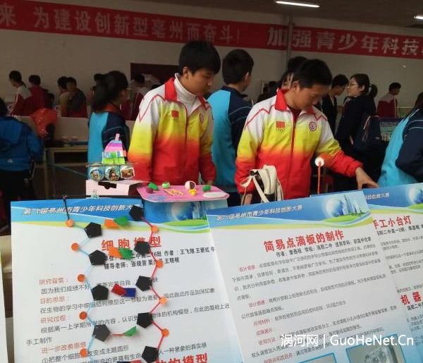 涡阳二中参加第八届亳州市青少年科技创新大赛 